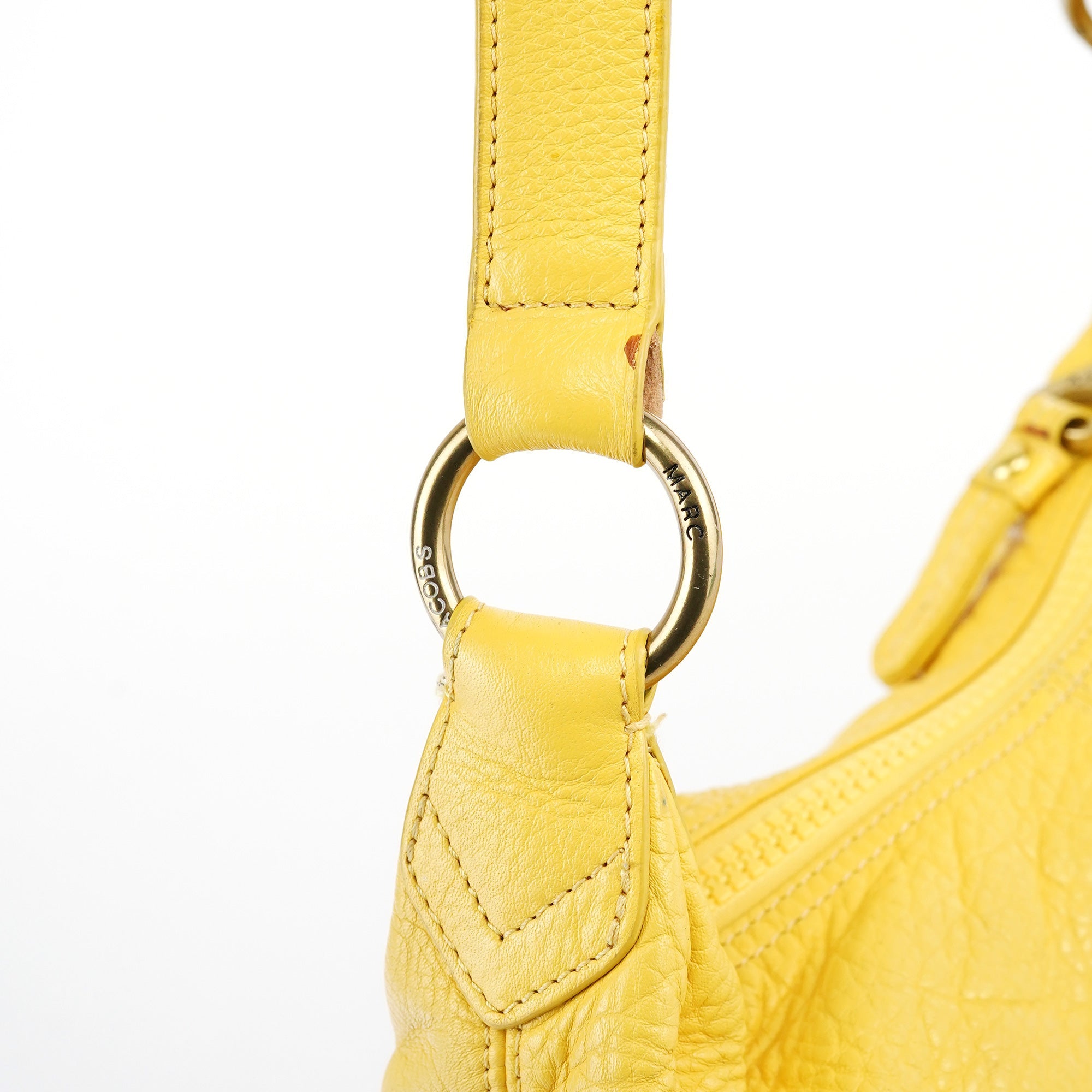 Marc Jacobs Yellow Leather Pocket Shoulder Bag