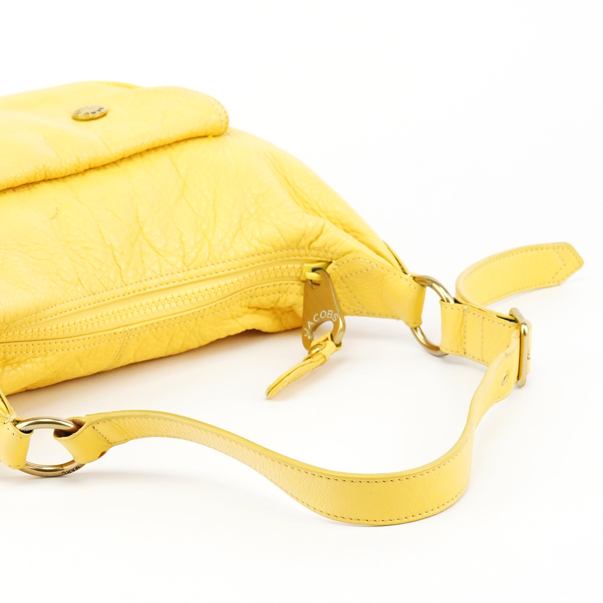 Marc Jacobs Yellow Leather Pocket Shoulder Bag