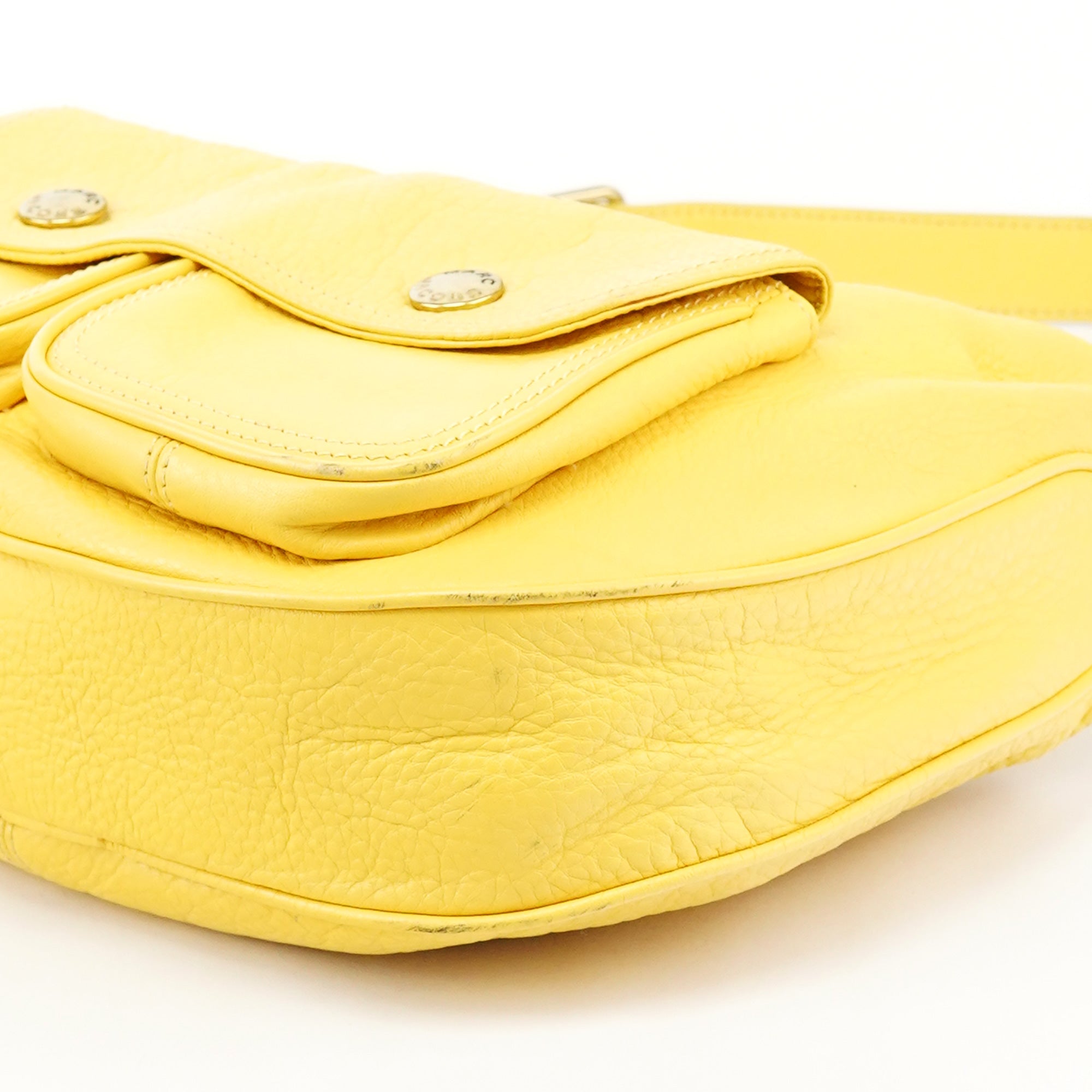 Marc Jacobs Yellow Leather Pocket Shoulder Bag