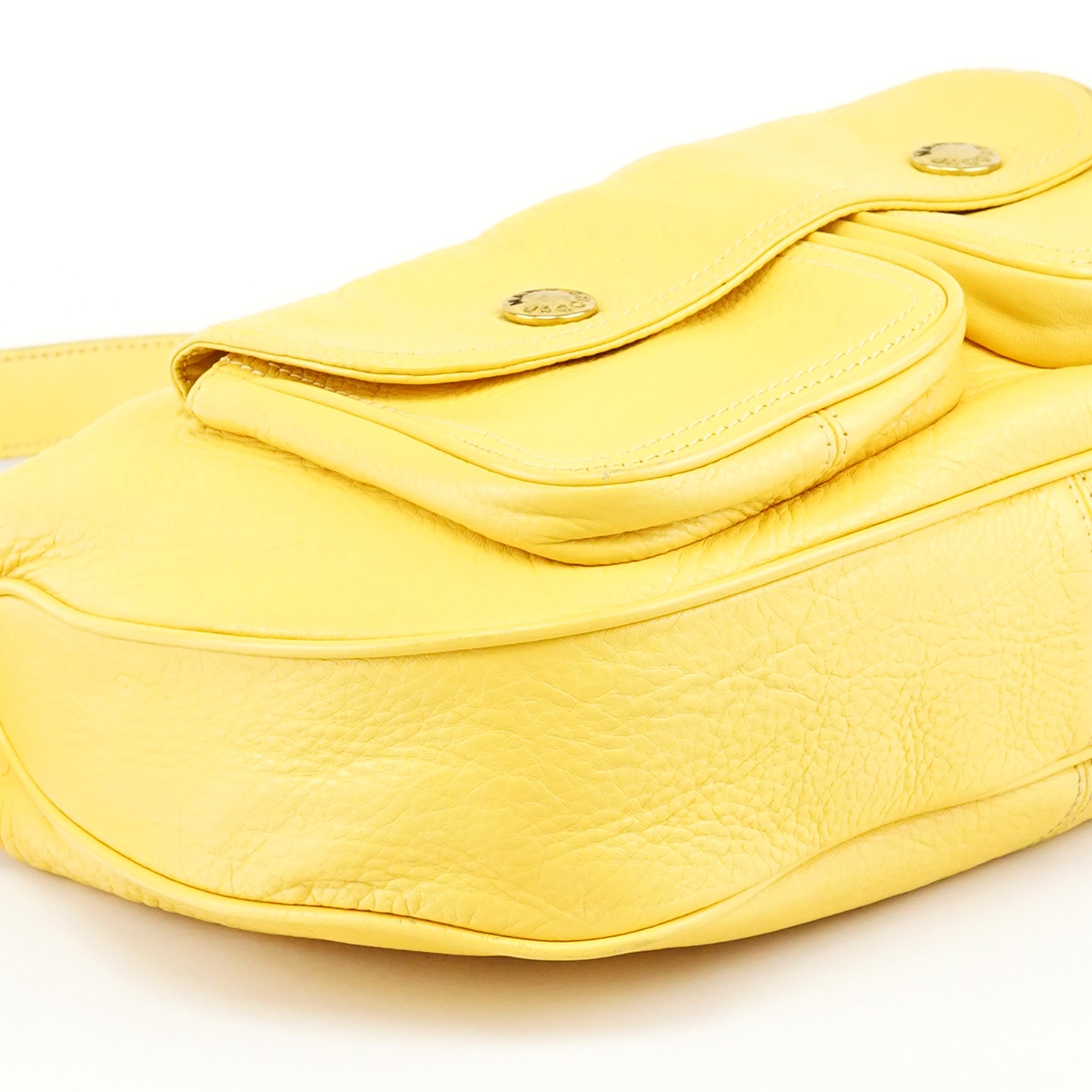 Marc Jacobs Yellow Leather Pocket Shoulder Bag