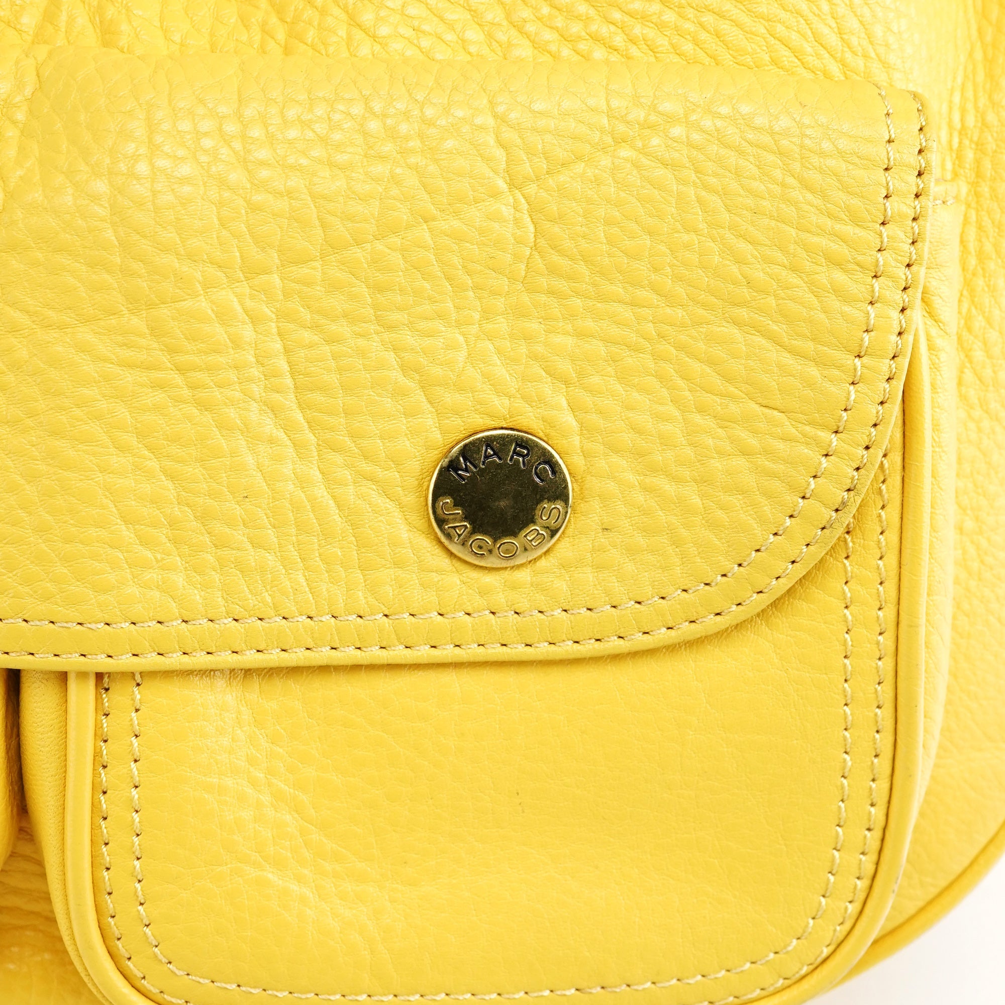 Marc Jacobs Yellow Leather Pocket Shoulder Bag