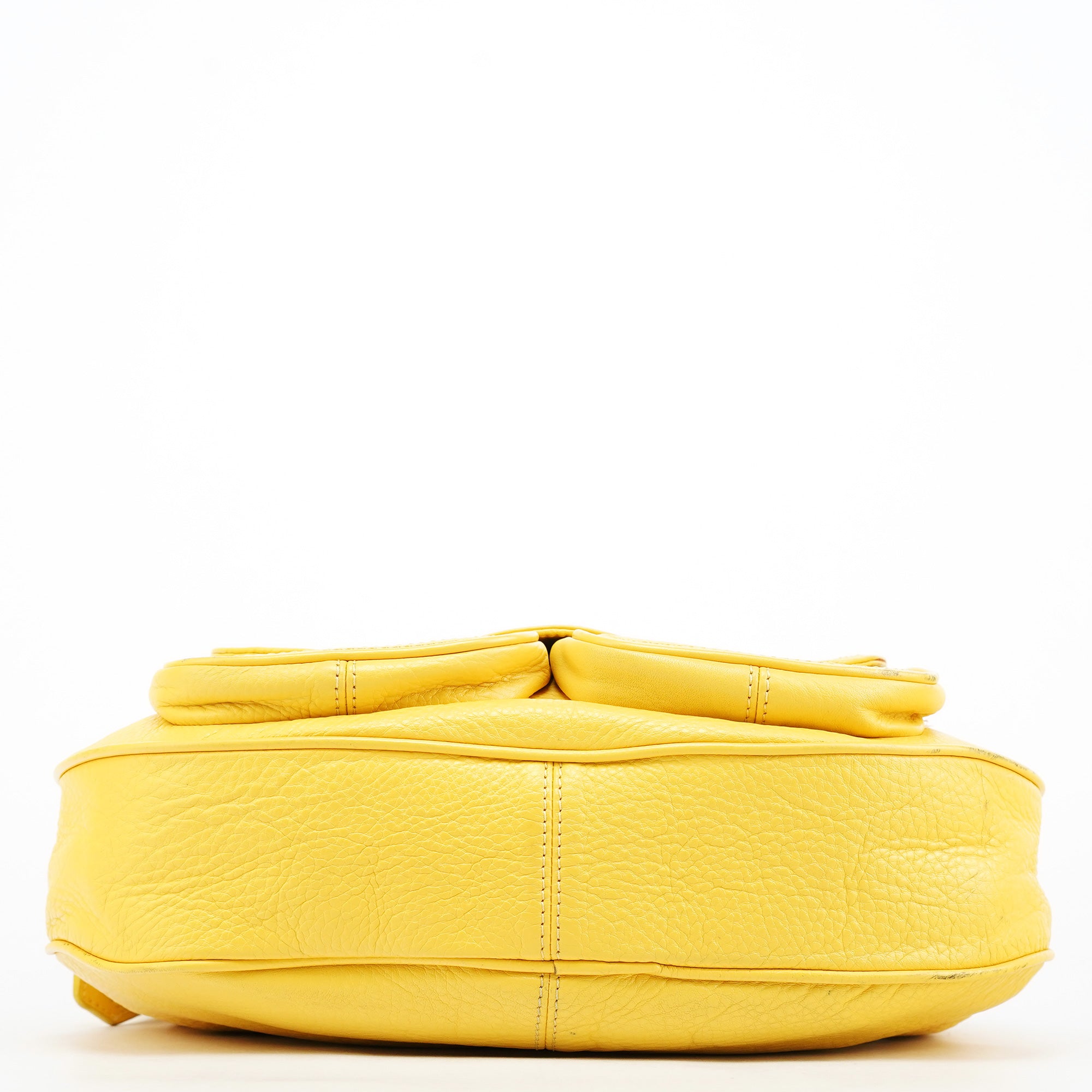 Marc Jacobs Yellow Leather Pocket Shoulder Bag