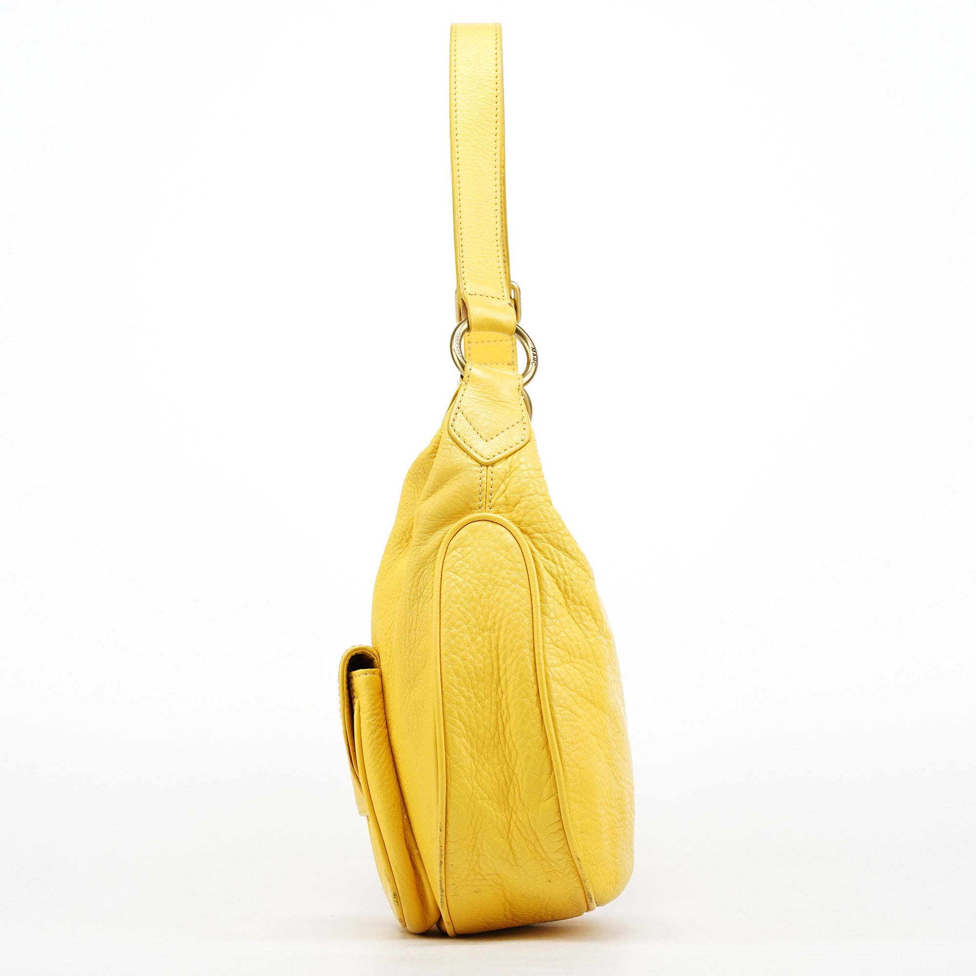 Marc Jacobs Yellow Leather Pocket Shoulder Bag