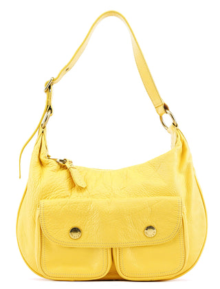 Marc Jacobs Yellow Leather Pocket Shoulder Bag