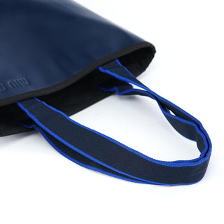 Miu Miu 1999 Navy Leather Pouch Tote Bag