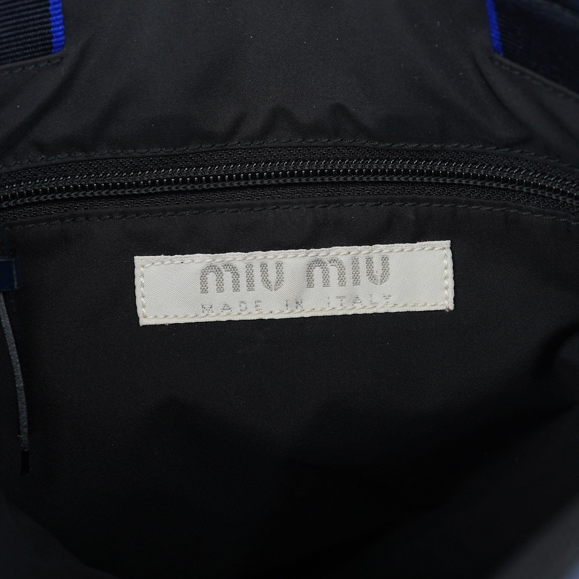 Miu Miu 1999 Navy Leather Pouch Tote Bag – Rediscover Vintage