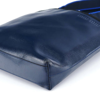 Miu Miu 1999 Navy Leather Pouch Tote Bag