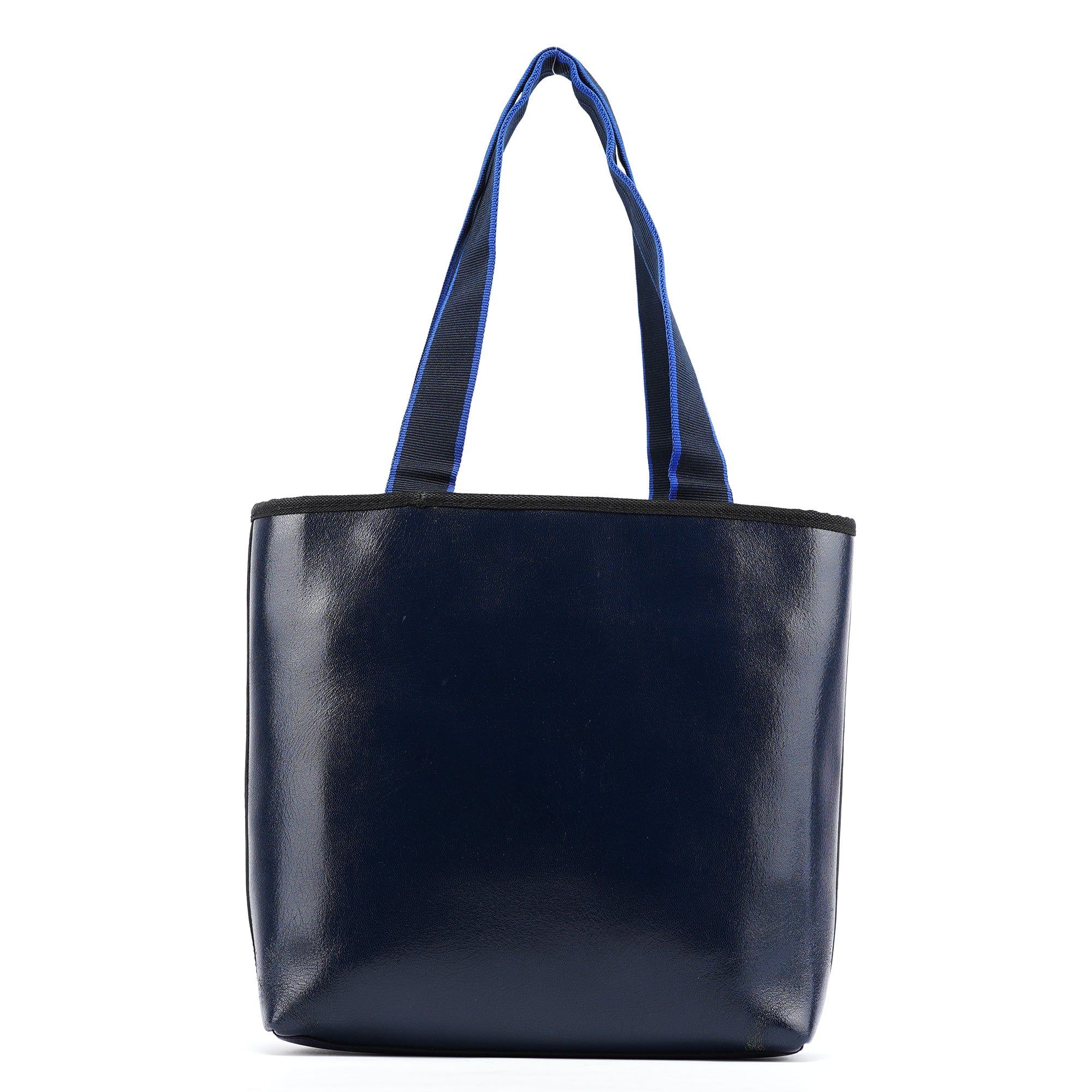 Miu Miu 1999 Sac cabas à pochette en cuir bleu marine