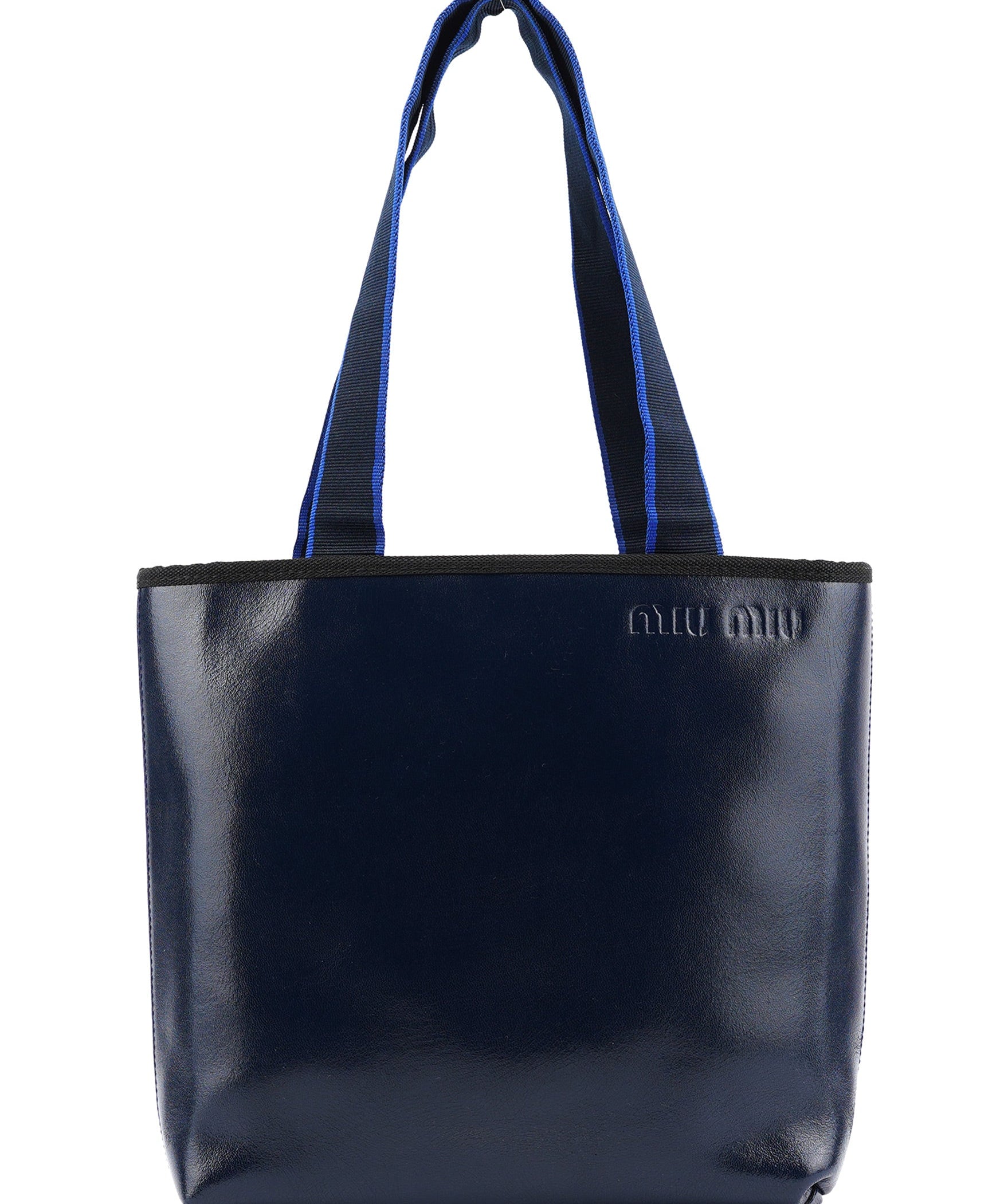 Miu Miu 1999 Navy Leather Pouch Tote Bag