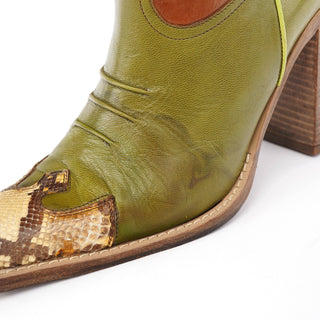 Miu Miu 1999 Runway Python Leather Western Boots