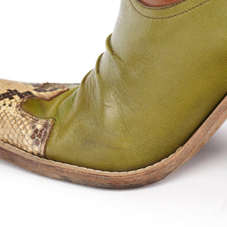 Miu Miu 1999 Runway Python Leather Western Boots