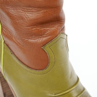 Miu Miu 1999 Runway Python Leather Western Boots