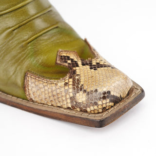 Miu Miu 1999 Runway Python Leather Western Boots