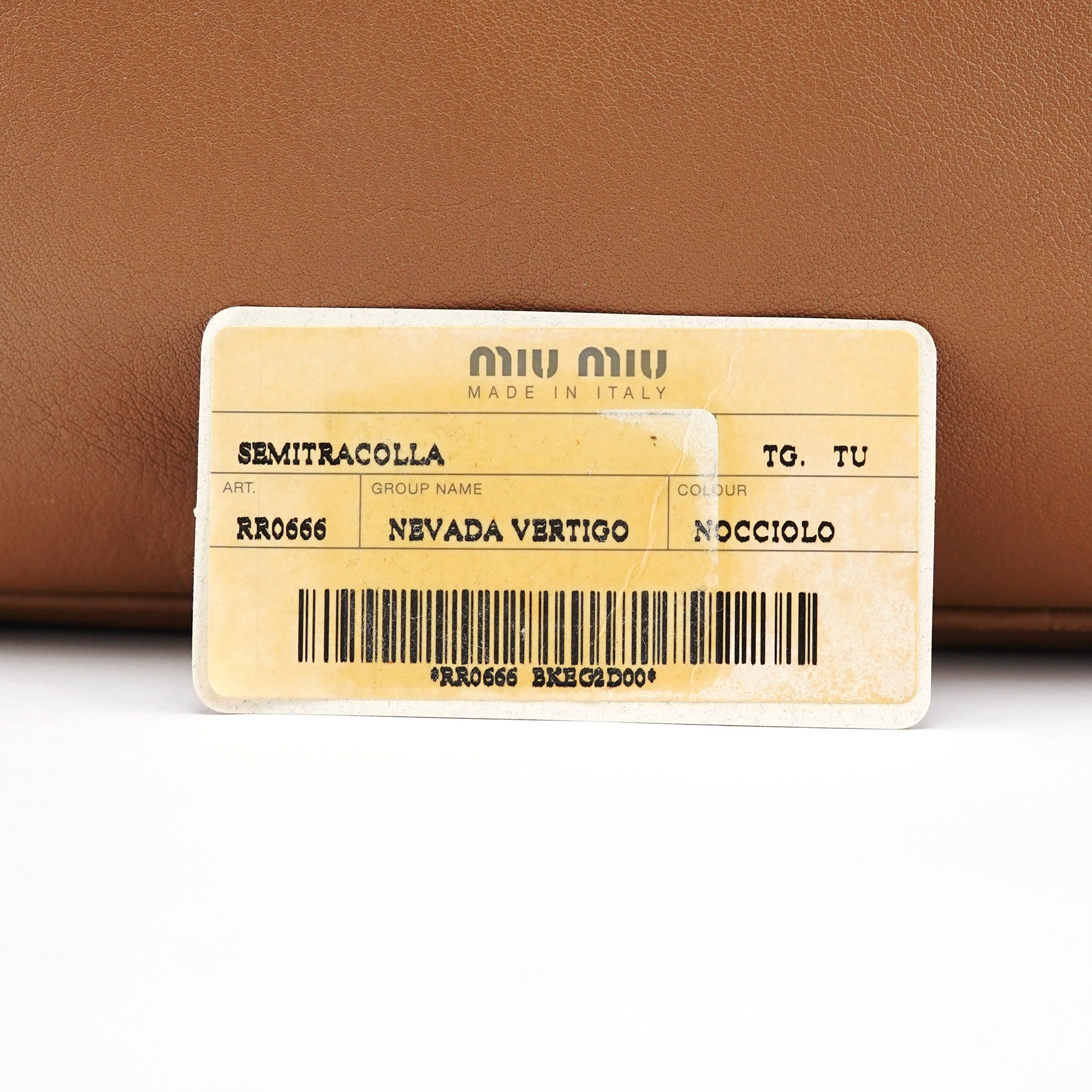 Miu Miu 2003 Light Brown Leather Shoulder Bag