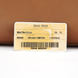 Miu Miu 2003 Light Brown Leather Shoulder Bag