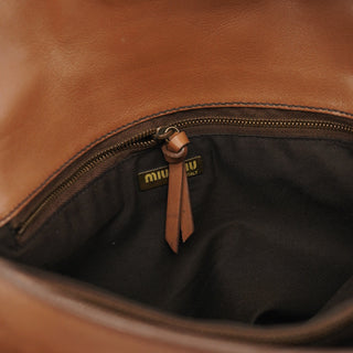 Miu Miu 2003 Light Brown Leather Shoulder Bag