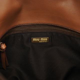 Miu Miu 2003 Light Brown Leather Shoulder Bag
