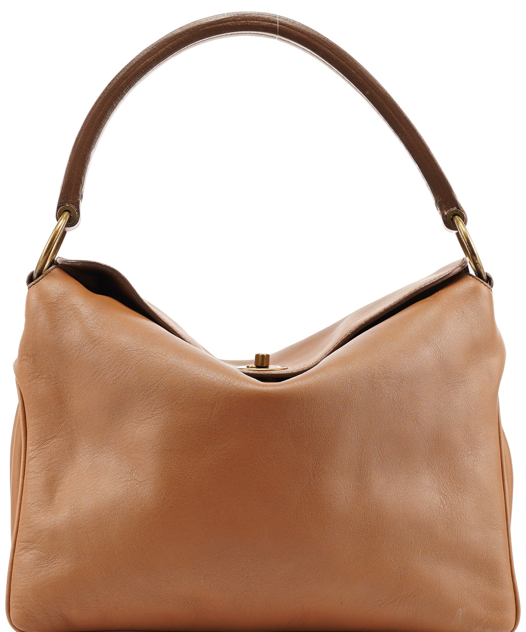 Miu Miu 2003 Light Brown Leather Shoulder Bag