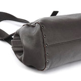 Miu Miu Anthracite Leather Studded Belt Tote Bag