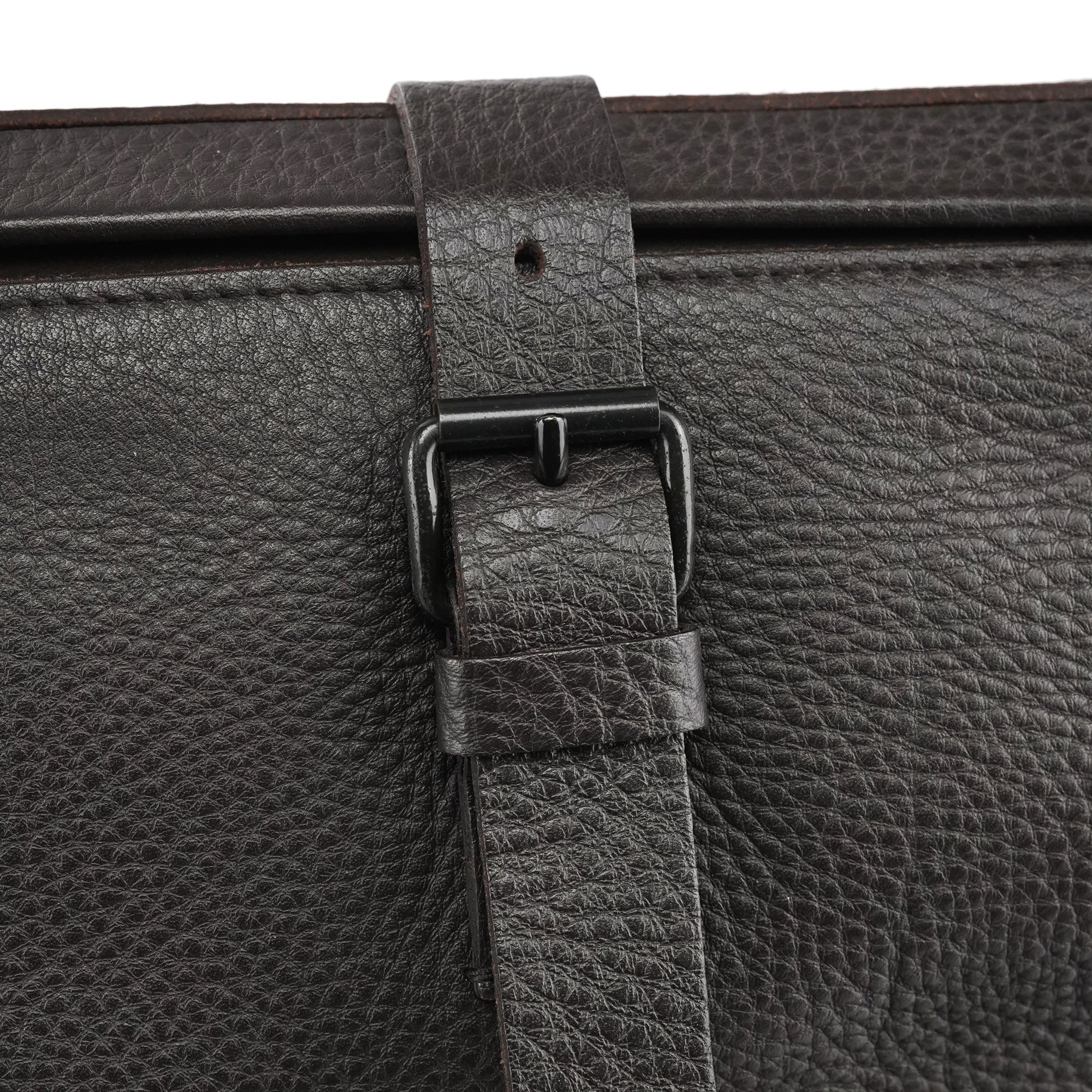 Miu Miu Anthracite Leather Studded Belt Tote Bag