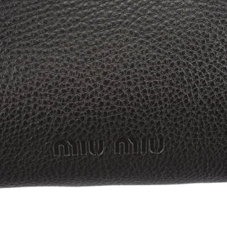 Miu Miu Anthracite Leather Studded Belt Tote Bag