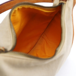 Miu Miu Beige Canvas Belt Shoulder Bag