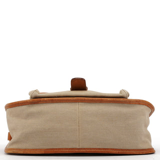 Miu Miu Beige Canvas Belt Shoulder Bag