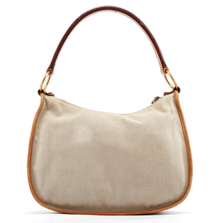 Miu Miu Beige Canvas Belt Shoulder Bag