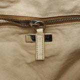 Miu Miu Beige Canvas Floral Appliqué Shoulder Bag