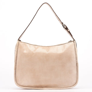Miu Miu Beige Lambskin Hobo Shoulder Bag