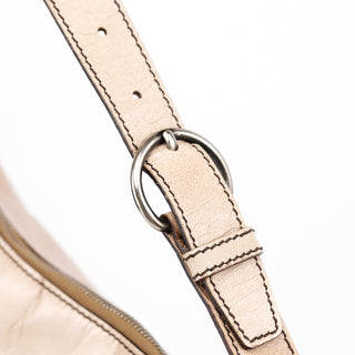 Miu Miu Beige Lambskin Hobo Shoulder Bag