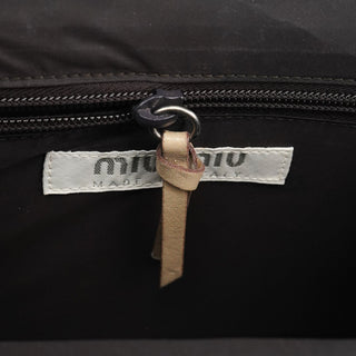 Miu Miu Beige Leather Clutch Handbag