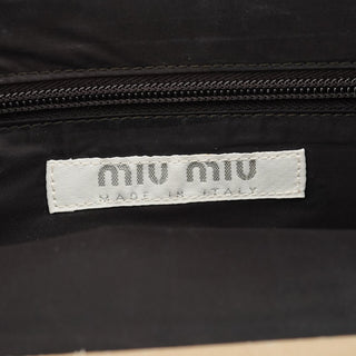 Miu Miu Beige Leather Clutch Handbag