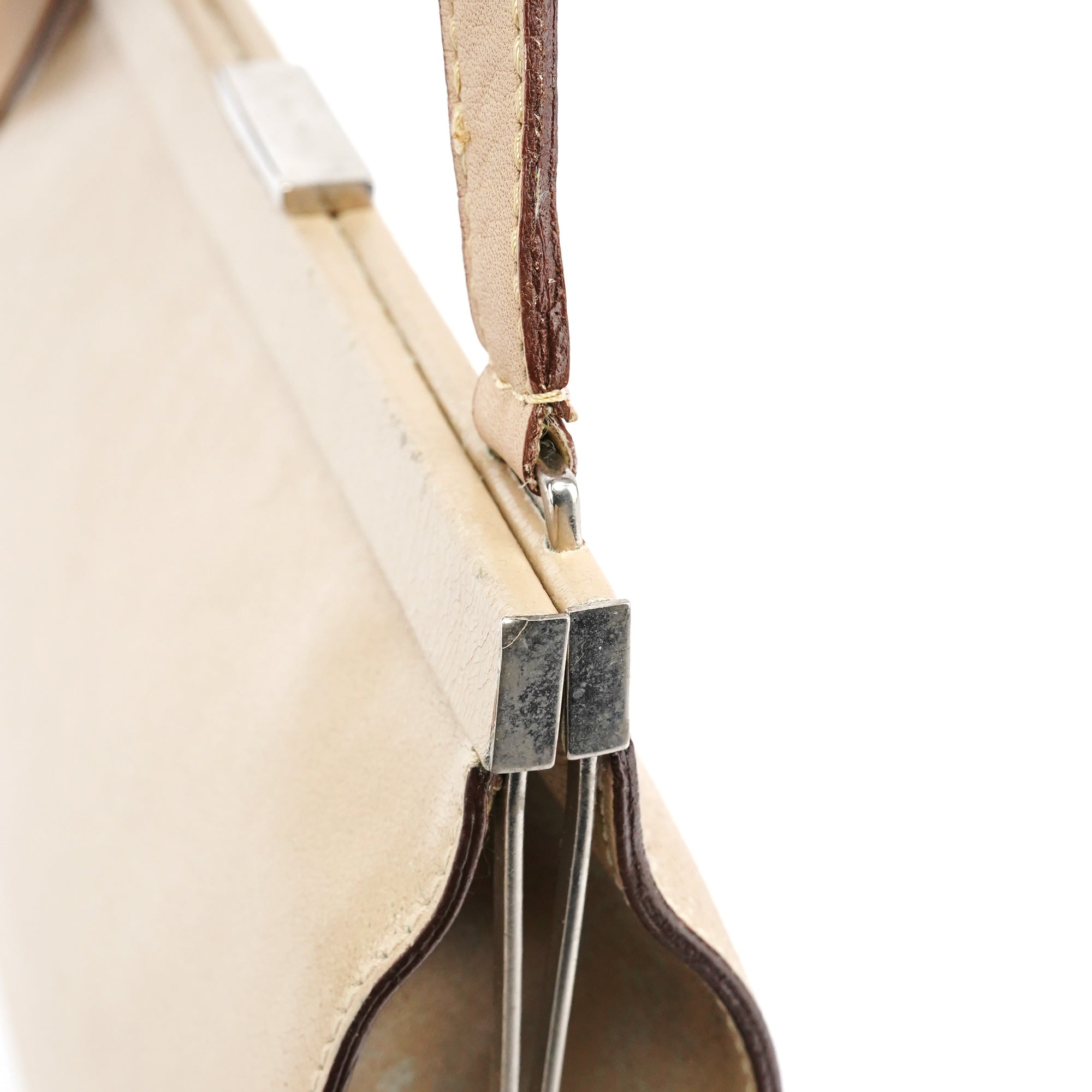 Miu Miu Beige Leather Clutch Handbag