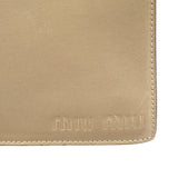 Miu Miu Beige Leather Clutch Handbag
