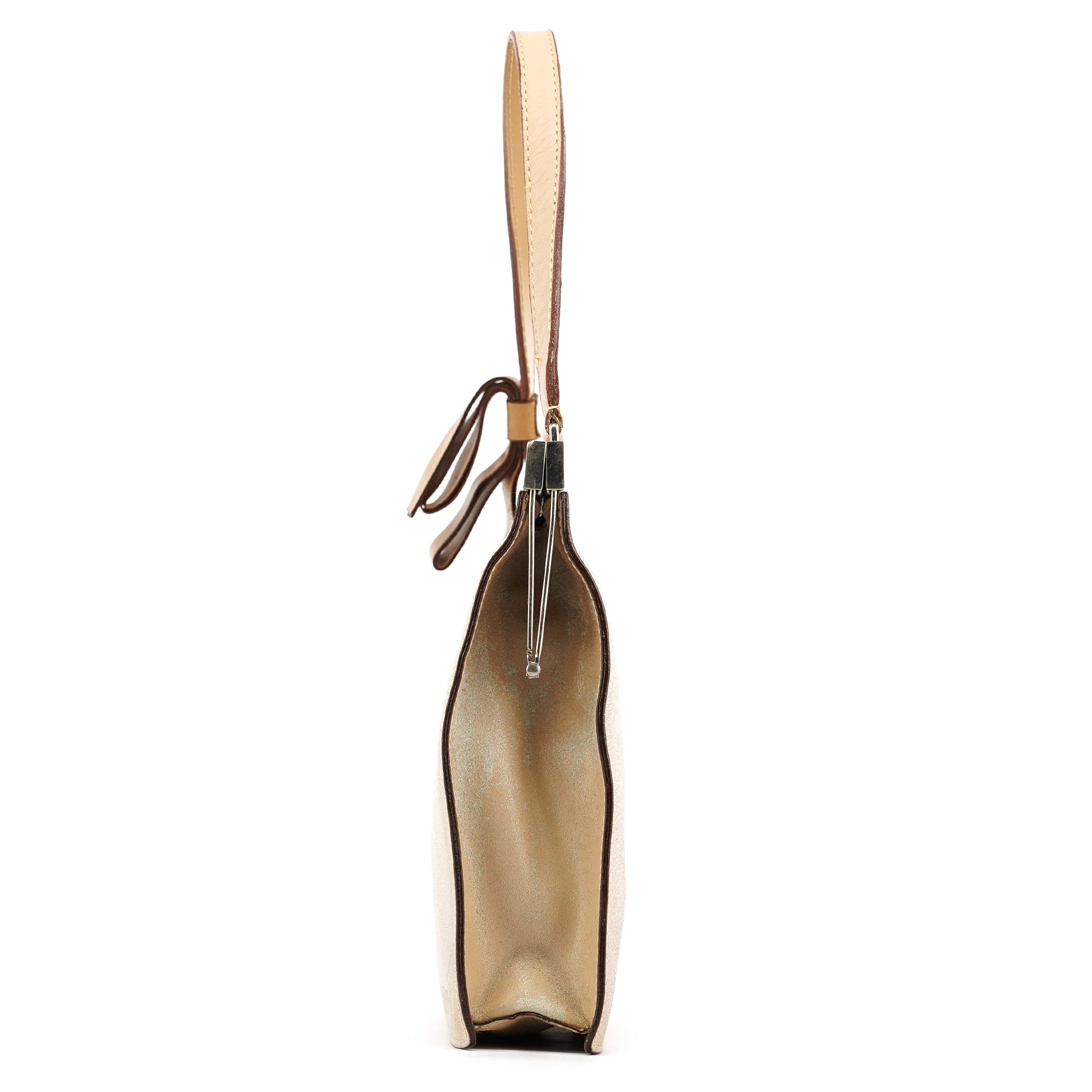 Miu Miu Beige Leather Clutch Handbag