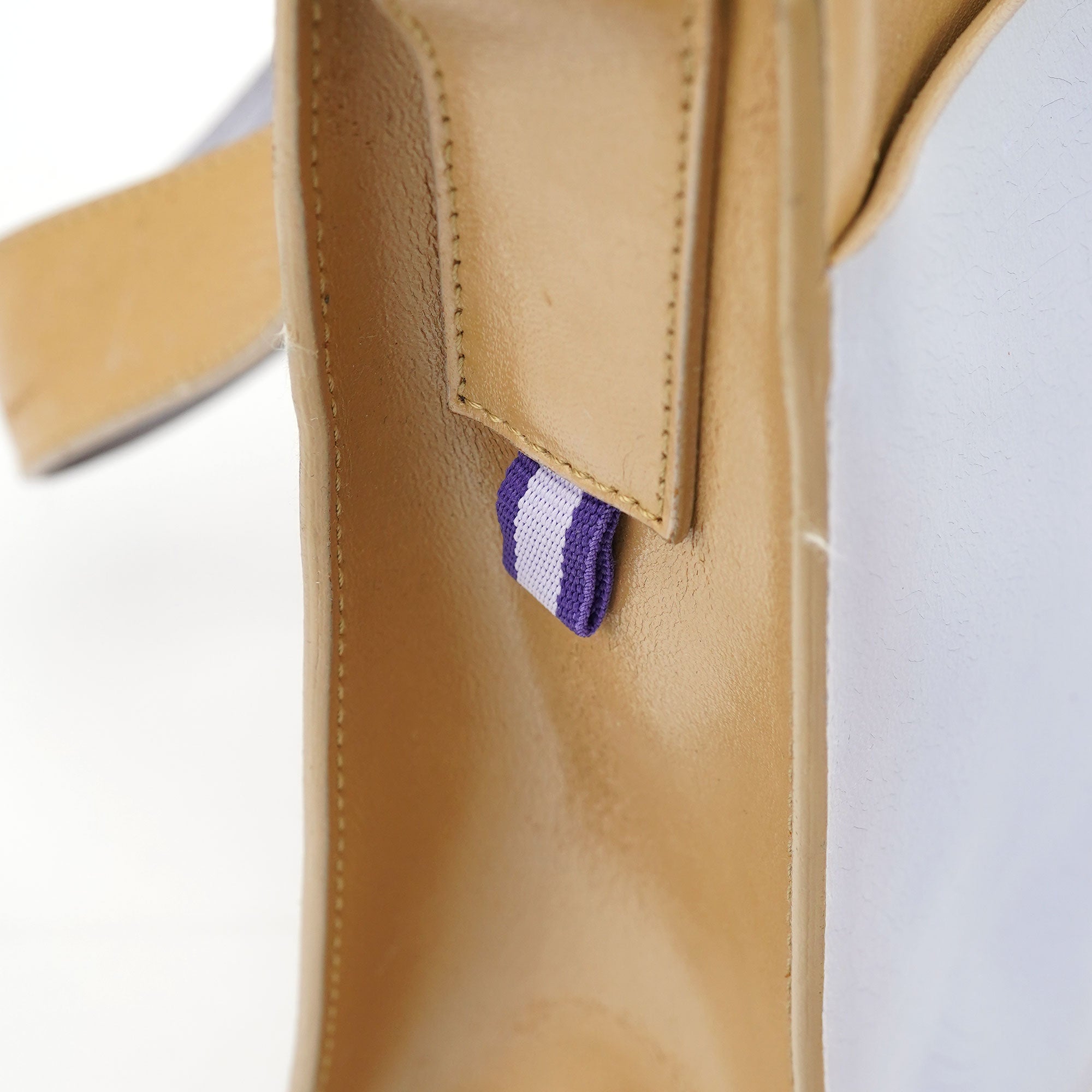 Miu Miu Beige Yellow Crackled Leather Knot Shoulder Bag