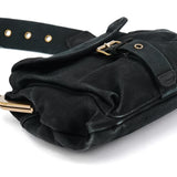 Miu Miu Black Canvas Frame Shoulder Bag