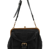 Miu Miu Black Canvas Frame Shoulder Bag