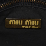 Miu Miu Black Croc Embossed Leather Clutch Tote Bag