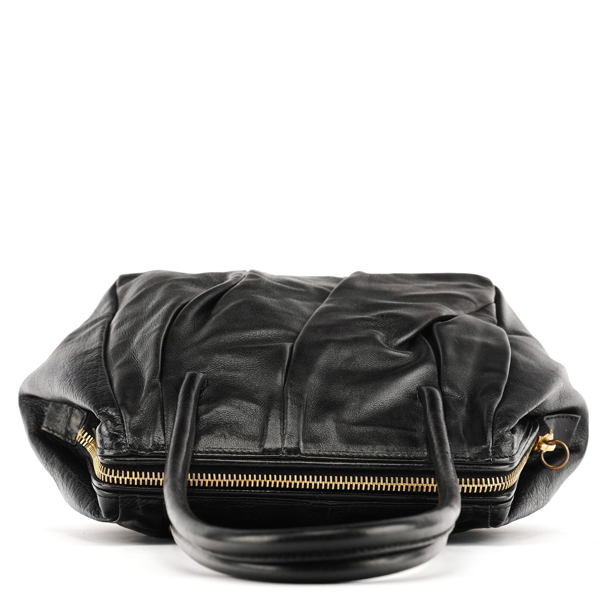 Miu Miu Black Leather Tote Bag
