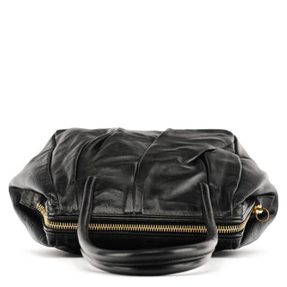 Miu Miu Black Leather Tote Bag
