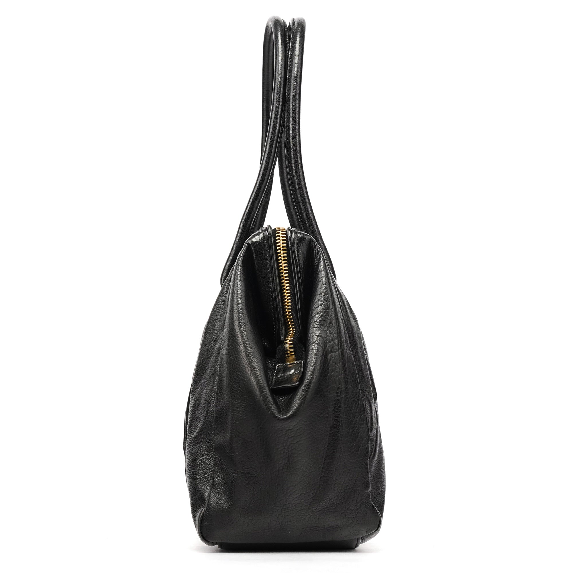 Miu Miu Black Leather Tote Bag