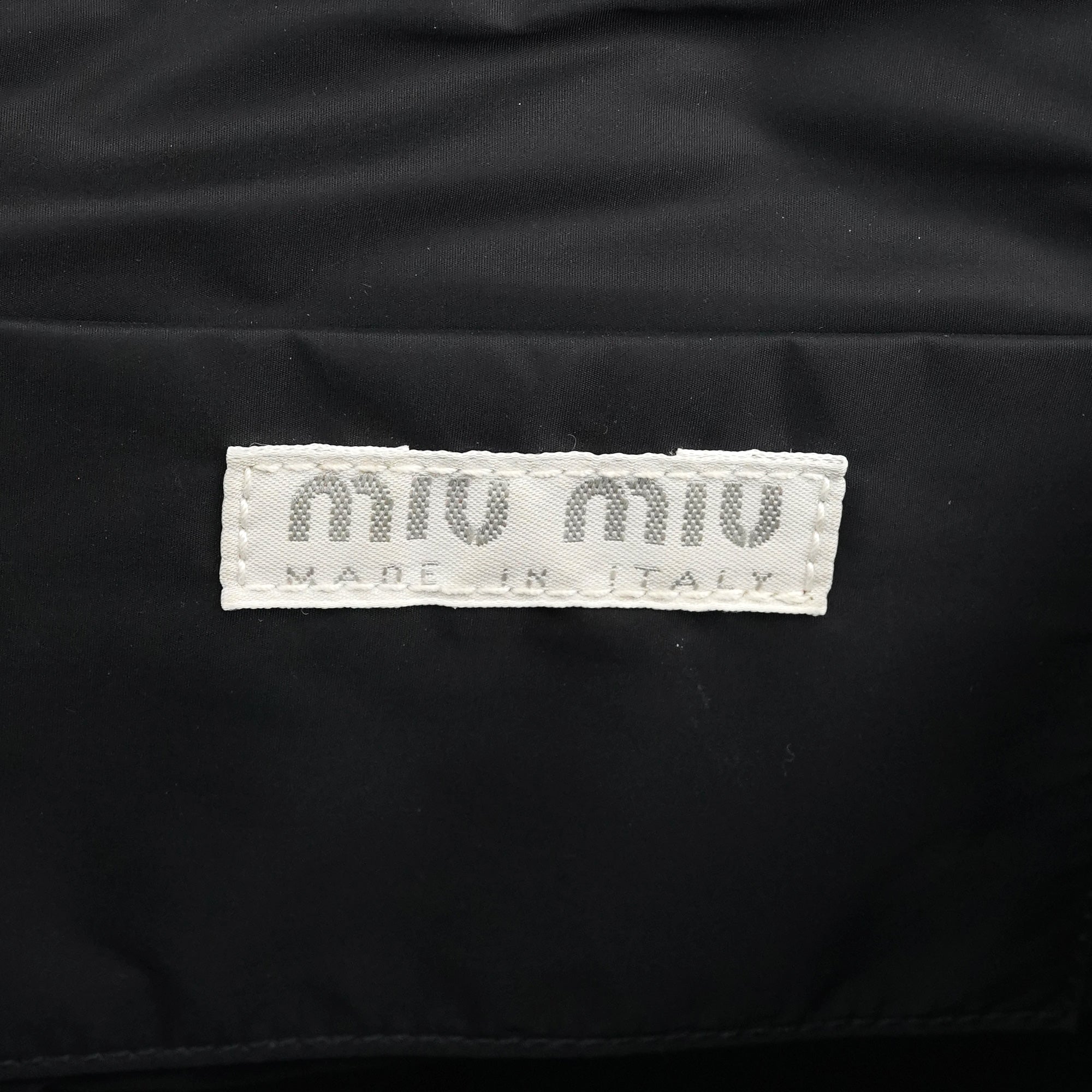 Miu Miu Black Leather Tote Bag