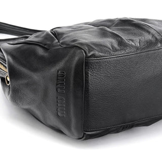Miu Miu Black Leather Tote Bag