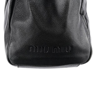 Miu Miu Black Leather Tote Bag