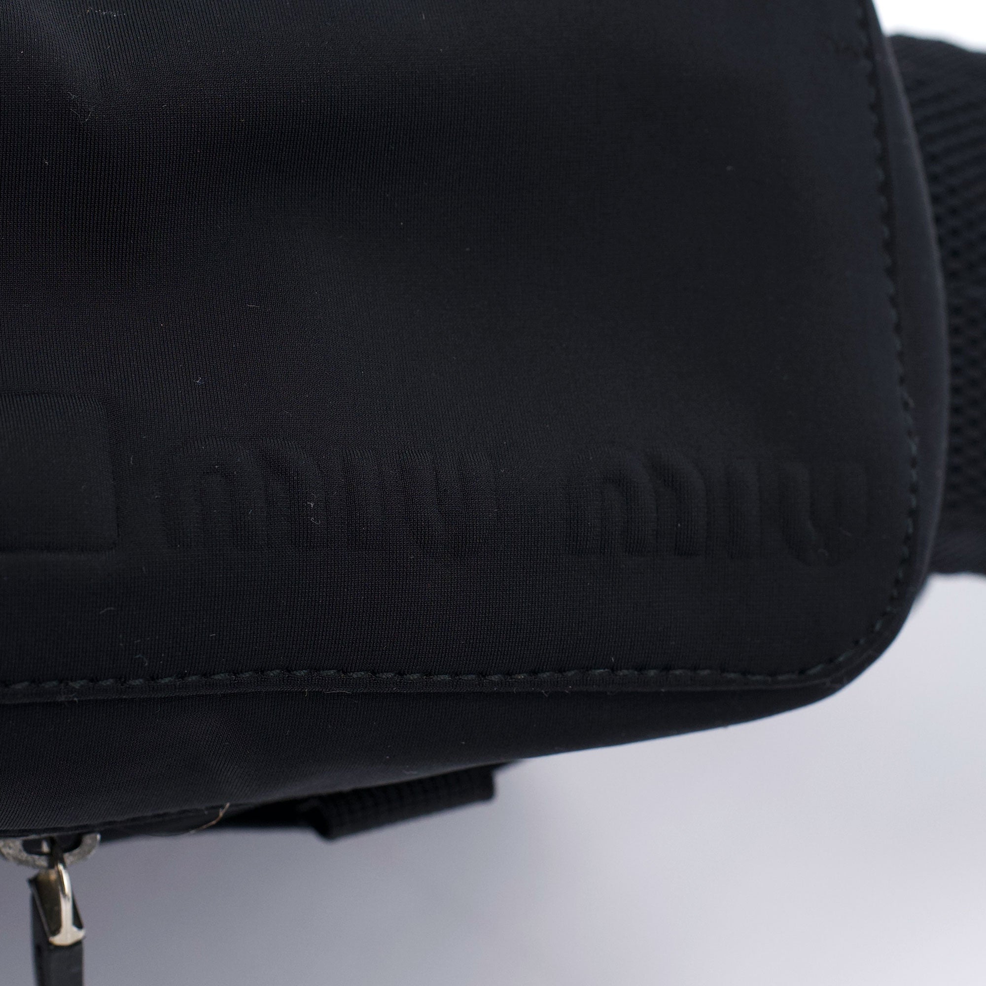 Miu Miu Black Neoprene Tactical Shoulder Bag