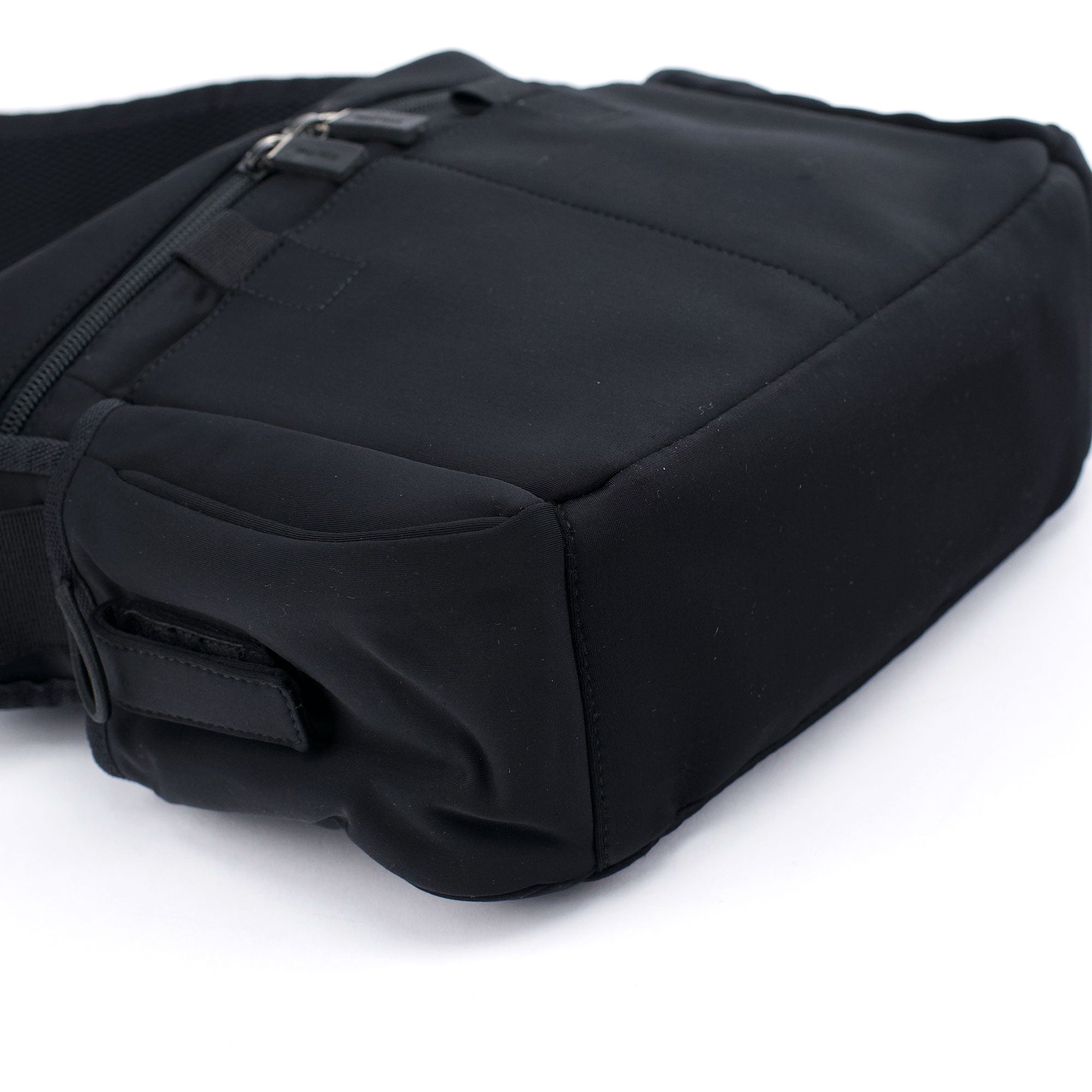 Miu Miu Black Neoprene Tactical Shoulder Bag