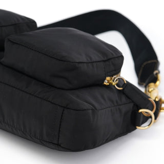 Miu Miu Black Nylon Cargo Shoulder Bag