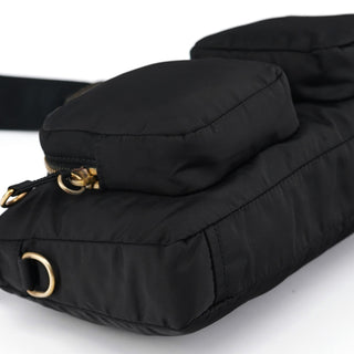 Miu Miu Black Nylon Cargo Shoulder Bag